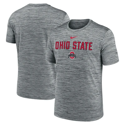 Men's Nike Charcoal Ohio State Buckeyes 2025 Sideline Velocity Performance T-Shirt
