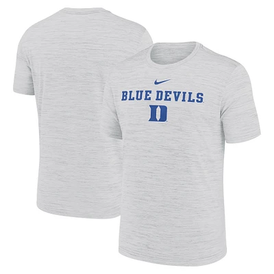 Men's Nike Ash Duke Blue Devils 2025 Sideline Velocity Performance T-Shirt