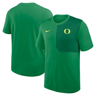 Men's Nike Green Oregon Ducks 2025 Sideline UV Performance Coach T-Shirt