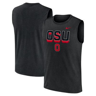 Men's Nike Black Ohio State Buckeyes Primetime Tricode Legend Performance Tank Top
