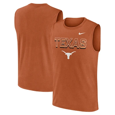 Men's Nike Texas Orange Longhorns Primetime Tricode Legend Performance Tank Top