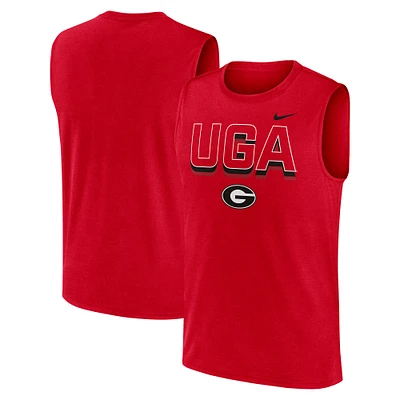 Men's Nike Georgia Bulldogs Primetime Tricode Legend Performance Tank Top