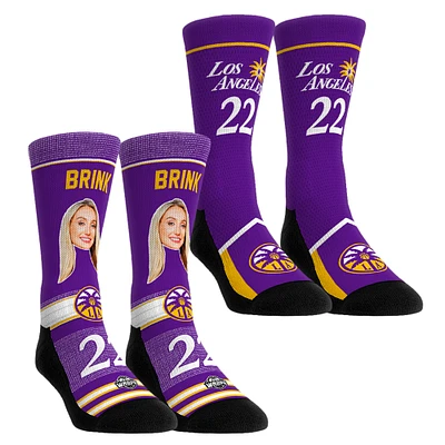 Unisex Rock Em Socks Cameron Brink Los Angeles Sparks Pro-Player Two-Pack Crew Set
