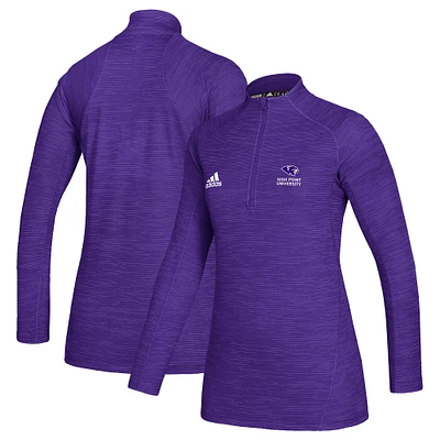Women's adidas Purple High Point Panthers Game Mode Performance Quarter-Zip Pullover Top