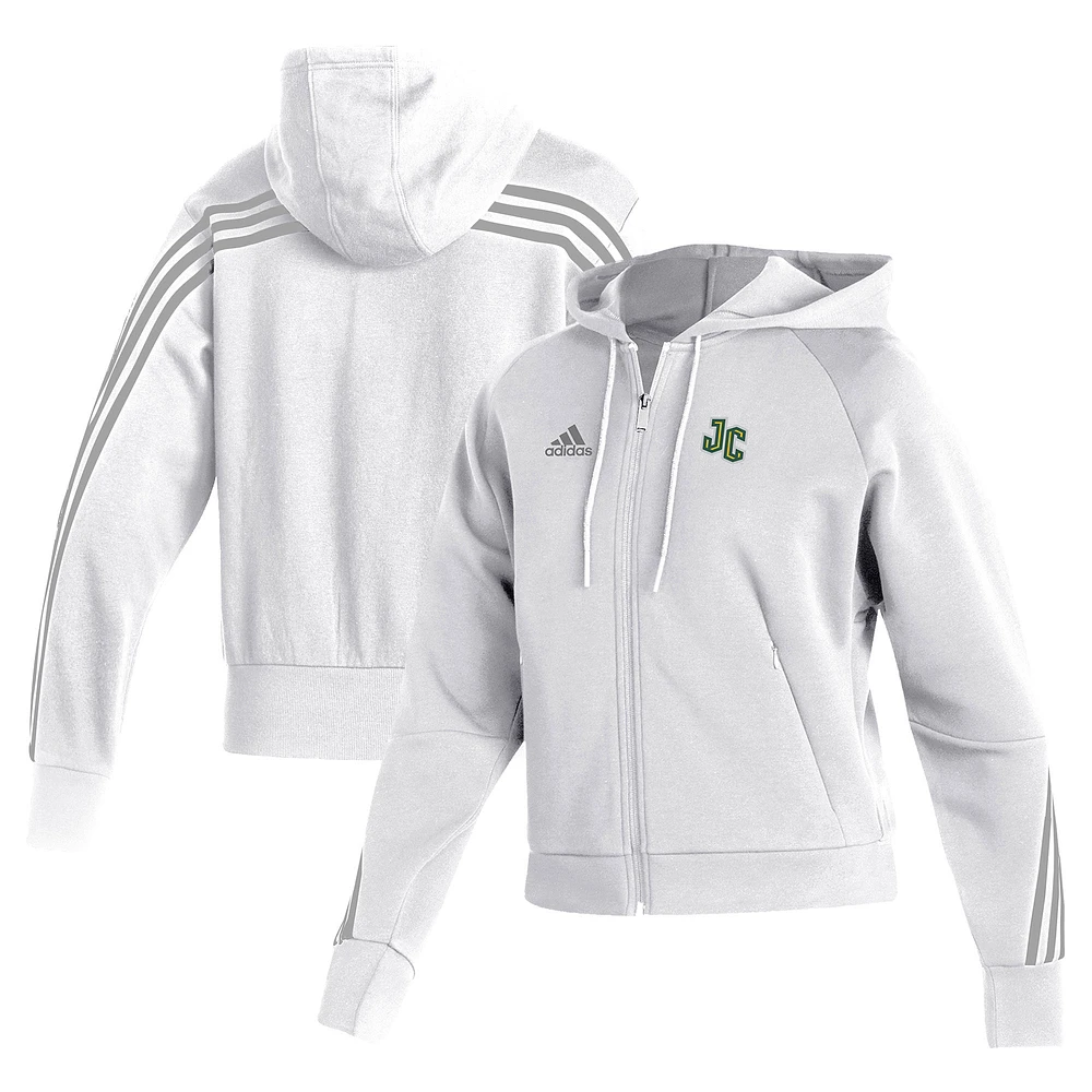 Women's adidas White New Jersey City Gothic Knights Fashion Full-Zip Hoodie