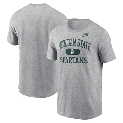 Men's Nike Heather Gray Michigan State Spartans Legacy Alma Mater T-Shirt