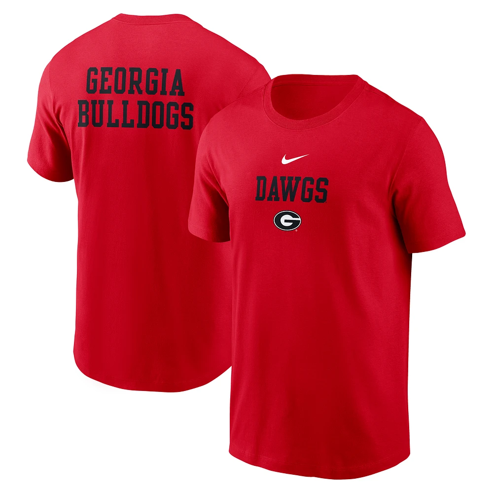 Men's Nike Georgia Bulldogs 2-Hit Stacked T-Shirt