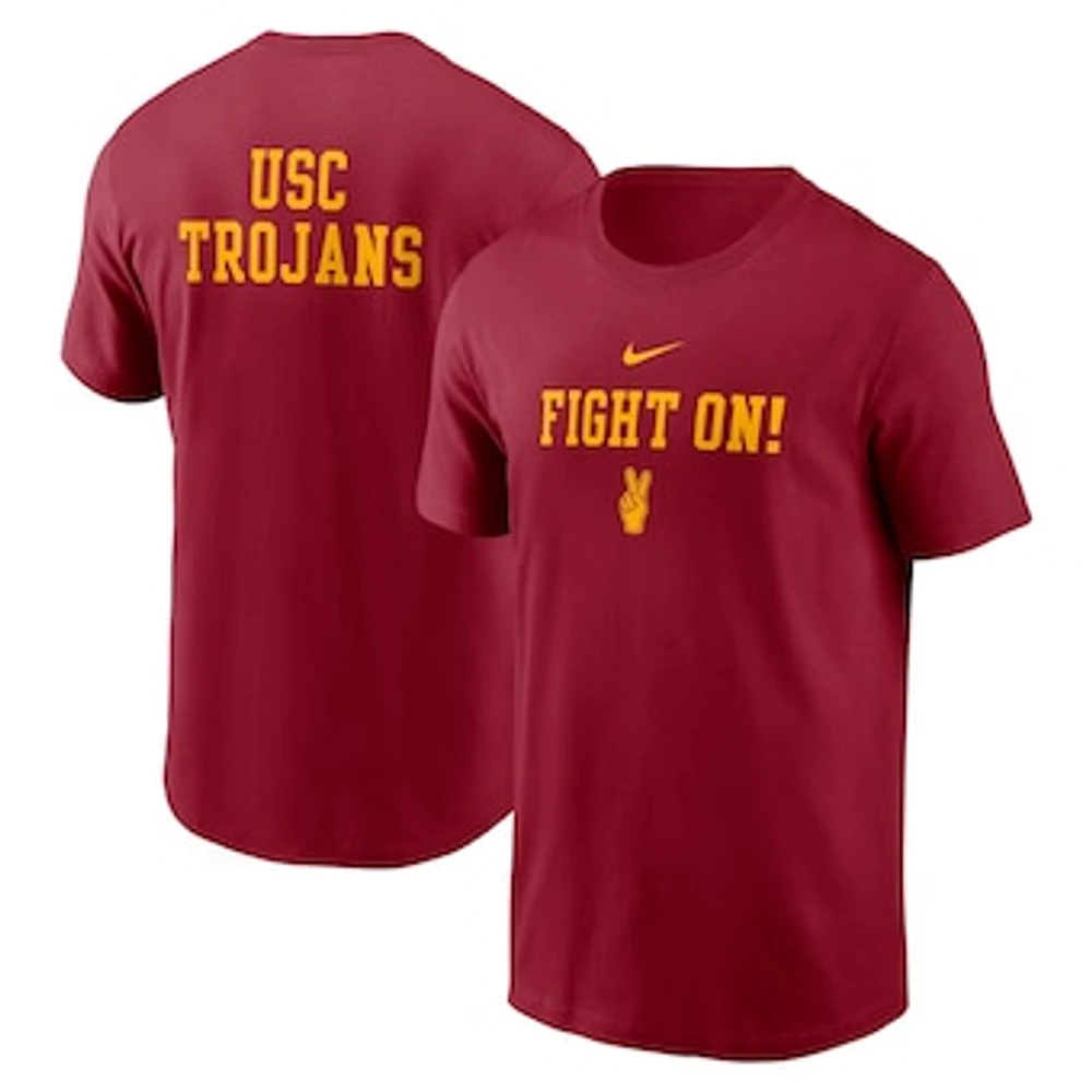 Men's Nike Cardinal USC Trojans 2-Hit Stacked T-Shirt