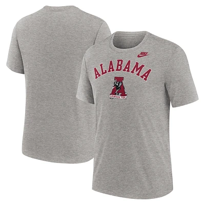 Men's Nike Heather Gray Alabama Crimson Tide Legacy Arch Tri-Blend T-Shirt