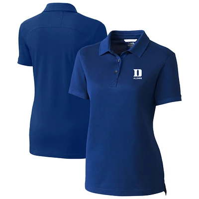 Women's Cutter & Buck Blue Duke Devils Advantage Eco Tri-Blend Pique Polo