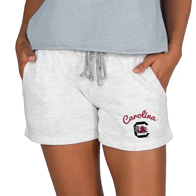 Women's Concepts Sport Ash South Carolina Gamecocks Mainstream French Terry Tri-Blend Shorts