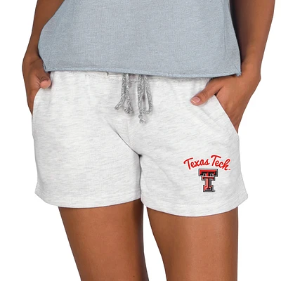 Women's Concepts Sport Ash Texas Tech Red Raiders Mainstream French Terry Tri-Blend Shorts
