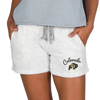Women's Concepts Sport Ash Colorado Buffaloes Mainstream French Terry Tri-Blend Shorts