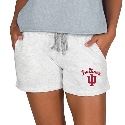 Women's Concepts Sport Ash Indiana Hoosiers Mainstream French Terry Tri-Blend Shorts