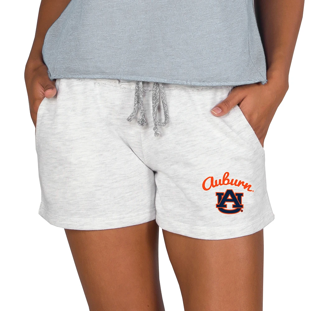 Women's Concepts Sport Ash Auburn Tigers Mainstream French Terry Tri-Blend Shorts