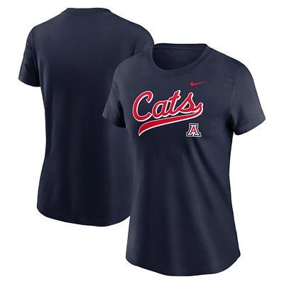 Women's Nike Navy Arizona Wildcats Local Script T-Shirt
