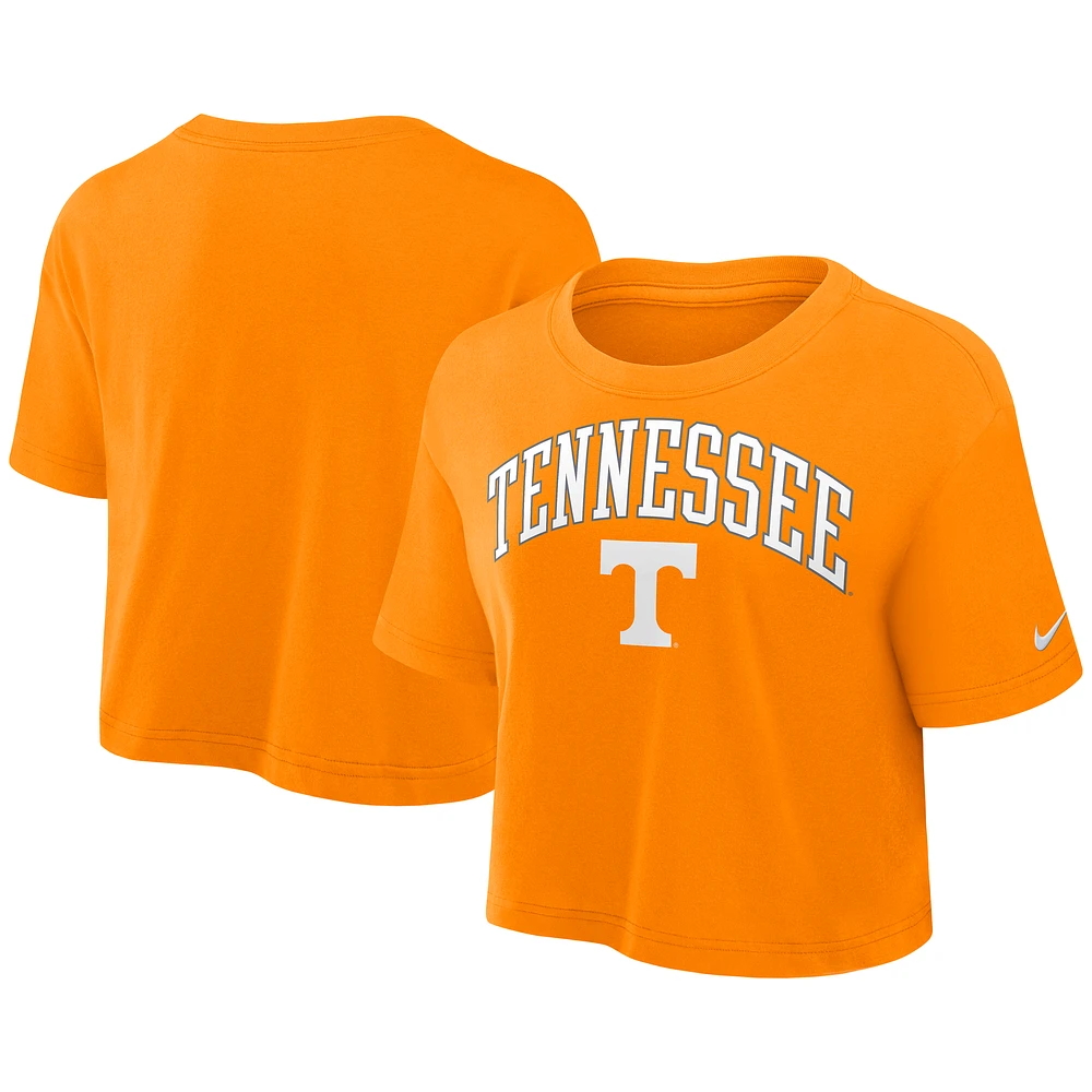 Women's Nike Tennessee Orange Volunteers Athletic Prep Arch Dri-FIT Cropped T-Shirt