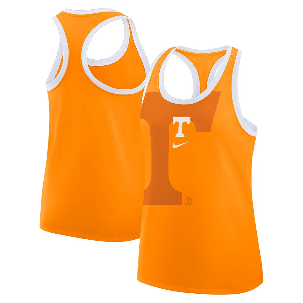 Women's Nike Tennessee Orange Volunteers Primetime Racerback Tri-Blend Tank Top