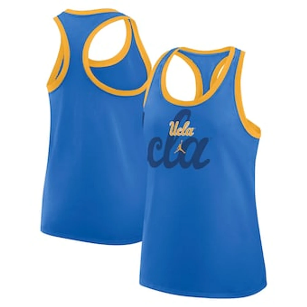 Women's Jordan Brand Blue UCLA Bruins Primetime Racerback Tri-Blend Tank Top