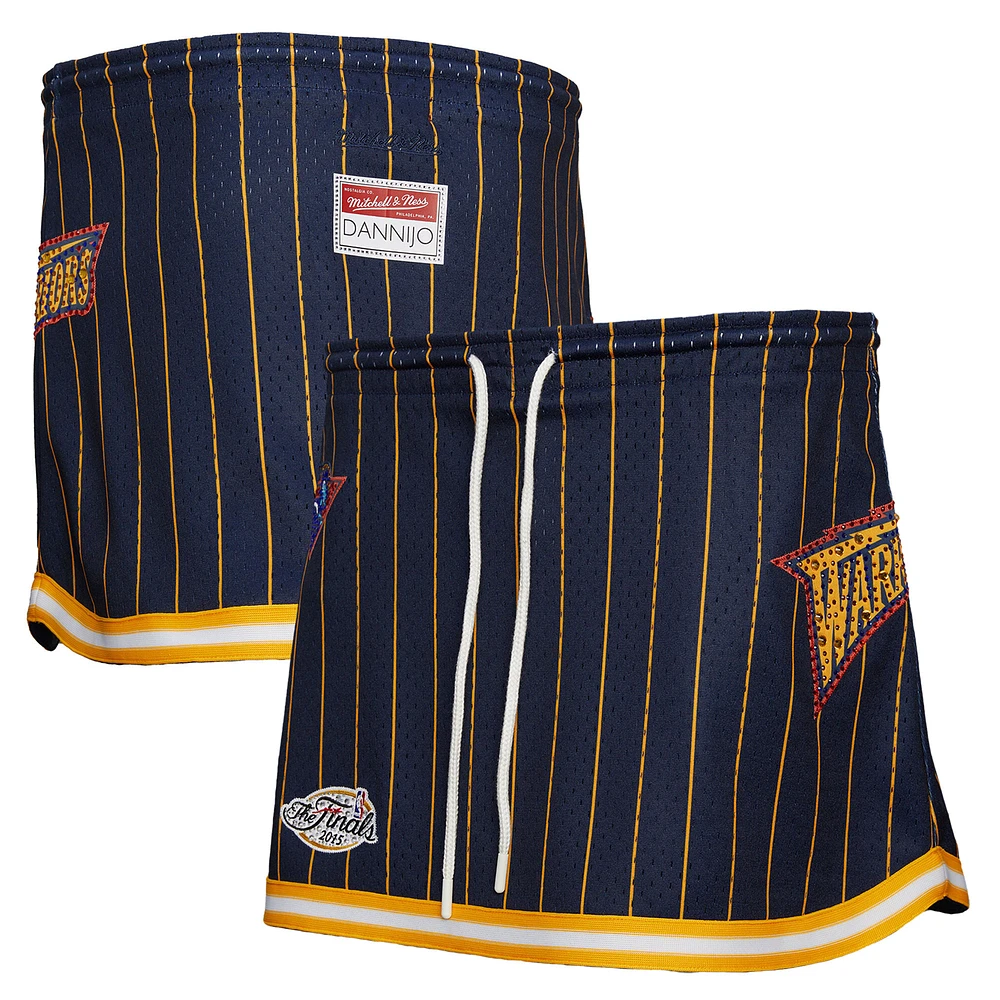 Women's Mitchell & Ness x DANNIJO Navy Golden State Warriors Micro Skirt