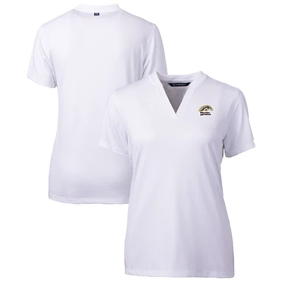 Women's Cutter & Buck White Western Michigan Broncos Forge Heathered Stretch Blade Top