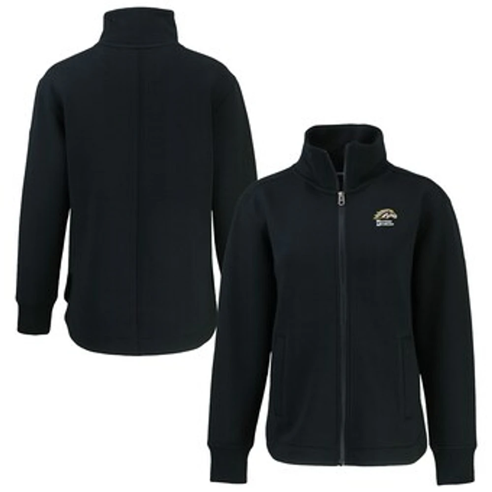 Women's Cutter & Buck Black Western Michigan Broncos Roam Eco Recycled Full-Zip Jacket