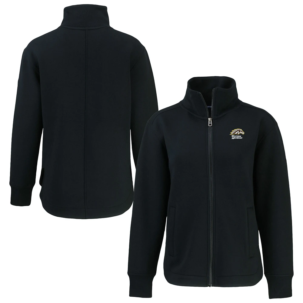 Women's Cutter & Buck Black Western Michigan Broncos Roam Eco Recycled Full-Zip Jacket
