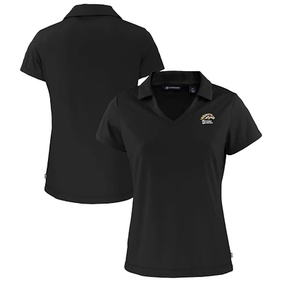 Women's Cutter & Buck Black Western Michigan Broncos Daybreak Eco Recycled V-Neck Polo