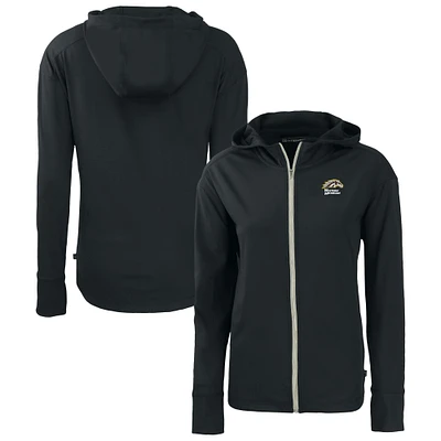 Women's Cutter & Buck Black Western Michigan Broncos Daybreak Eco Recycled Full-Zip Hoodie