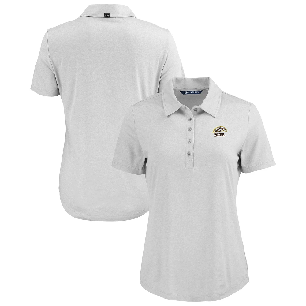 Women's Cutter & Buck Gray Western Michigan Broncos Coastline Epic Comfort Recycled Polo