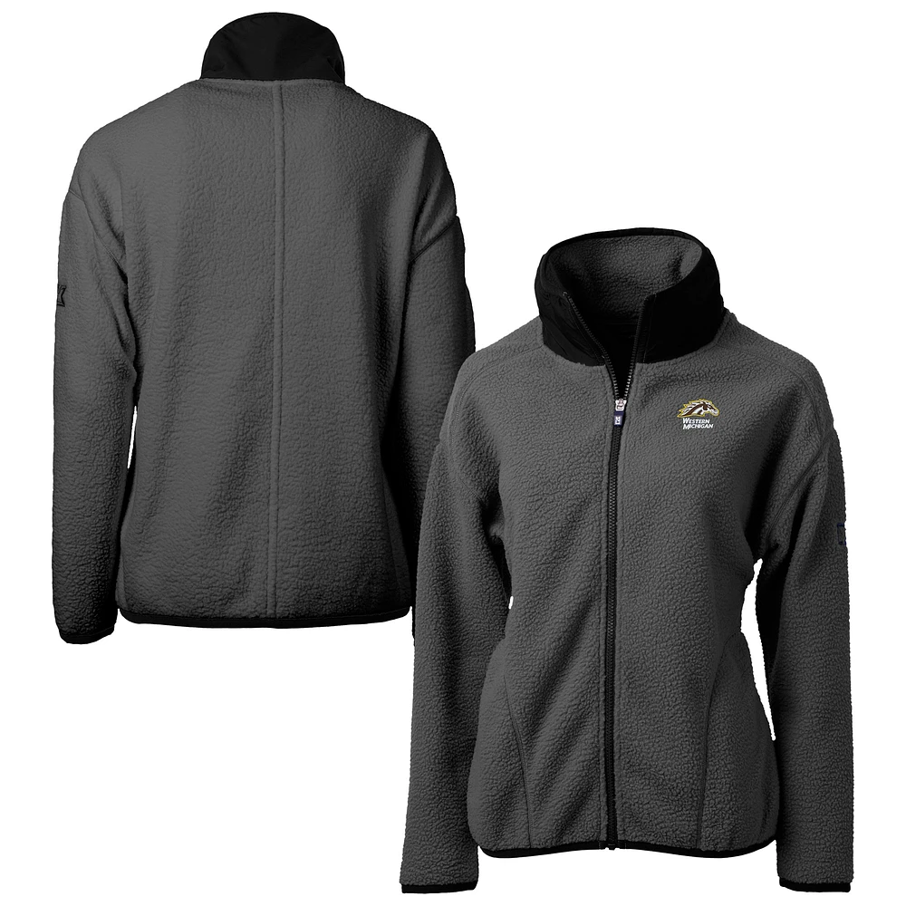 Women's Cutter & Buck Gray Western Michigan Broncos Cascade Eco Fleece Full-Zip Jacket