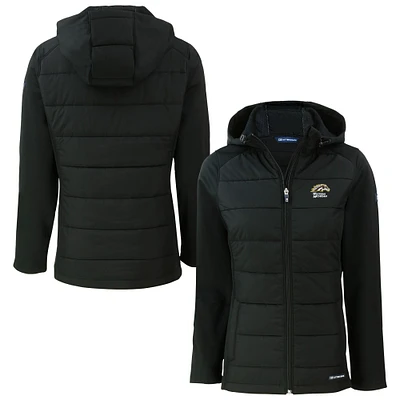 Women's Cutter & Buck Western Michigan Broncos Evoke Hybrid Eco Softshell Recycled Full-Zip Hooded Jacket