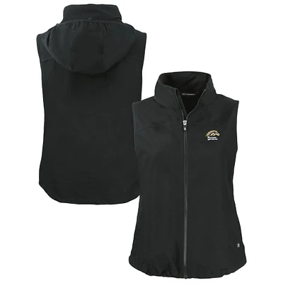 Women's Cutter & Buck Black Western Michigan Broncos Eco Recycled Full-Zip Hoodie Vest