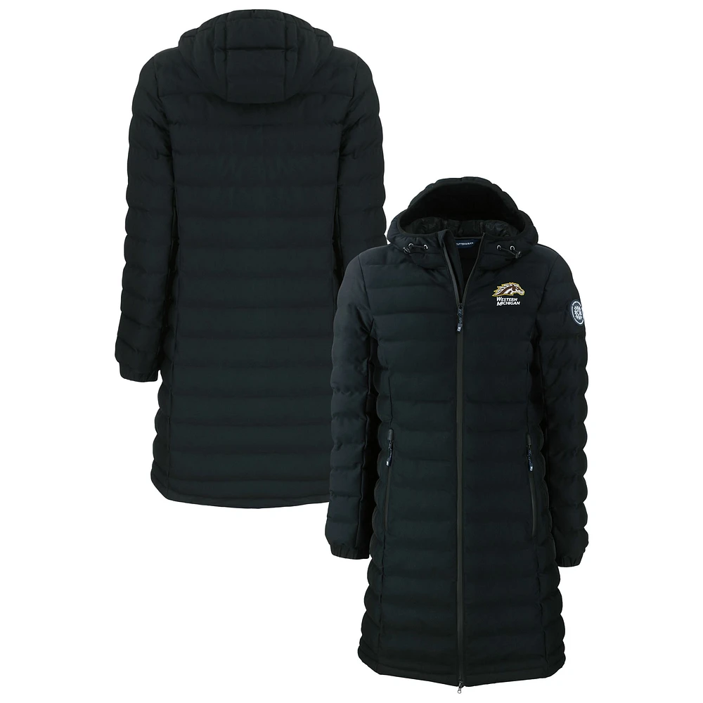 Women's Cutter & Buck Black Western Michigan Broncos Mission Ridge Repreve Eco Insulated Full-Zip Hoodie Long Puffer Jacket