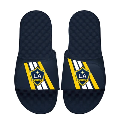 Men's ISlide Navy LA Galaxy Vertical Stripes Slide Sandals