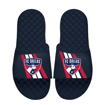 Men's ISlide Navy FC Dallas Vertical Stripes Slide Sandals