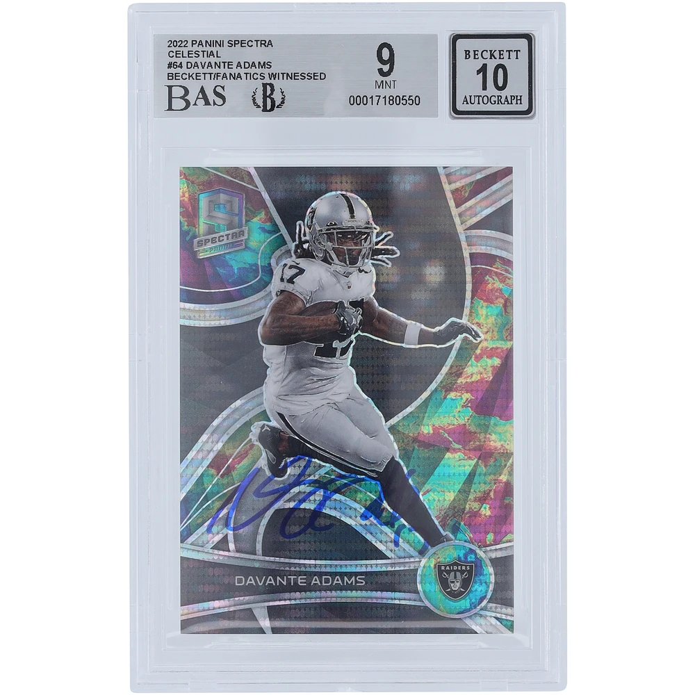 Davante Adams Las Vegas Raiders Autographed 2022 Panini Spectra Celestial #64 #/99 Beckett Fanatics Witnessed Authenticated 9/10 Card