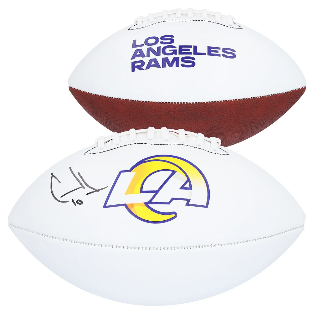 Cooper Kupp Los Angeles Rams Autographed Franklin White Panel Football
