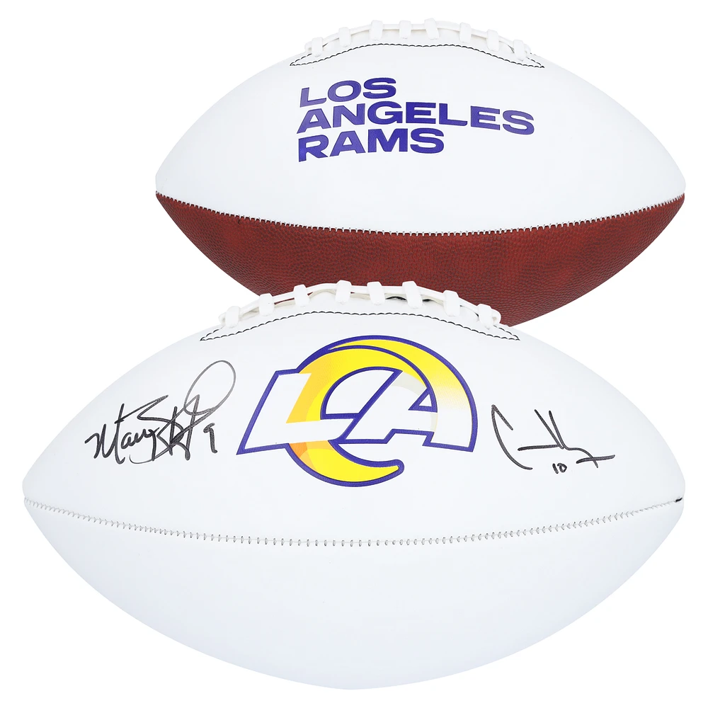 Matthew Stafford & Cooper Kupp Los Angeles Rams Autographed Franklin White Panel Football