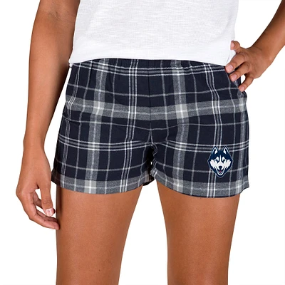 Women's Concepts Sport Navy UConn Huskies Ultimate Flannel Shorts