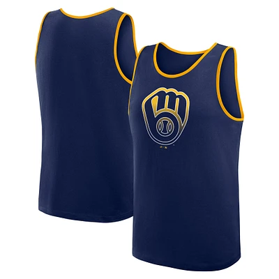 Men's Logo Athletic Navy Milwaukee Brewers Unmatched Success Tank Top
