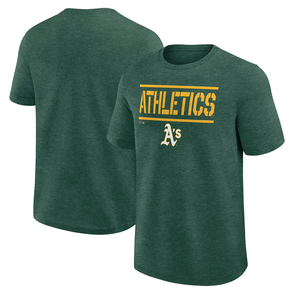 Men's Logo Athletic Heather Green Athletics Top Notch T-Shirt