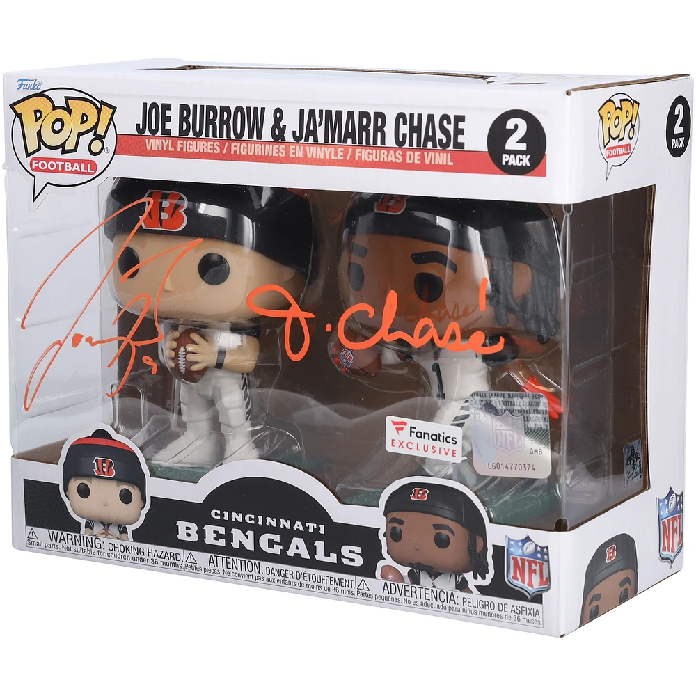 Joe Burrow & Ja'Marr Chase Cincinnati Bengals Autographed Two-Pack Funko POP! Vinyl Figure Set - Fanatics Exclusive