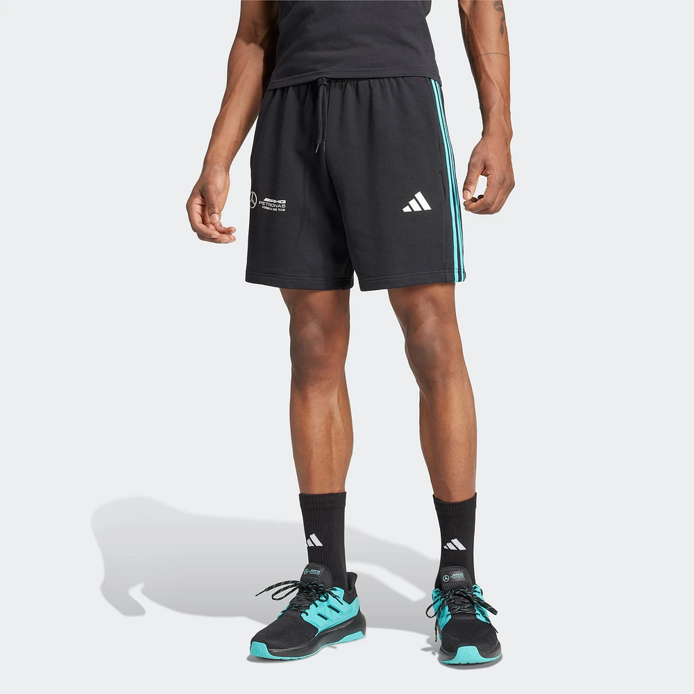 Men's adidas Black Mercedes-AMG Petronas F1 Team Fan Wear DNA Alphaskin Sweat Shorts