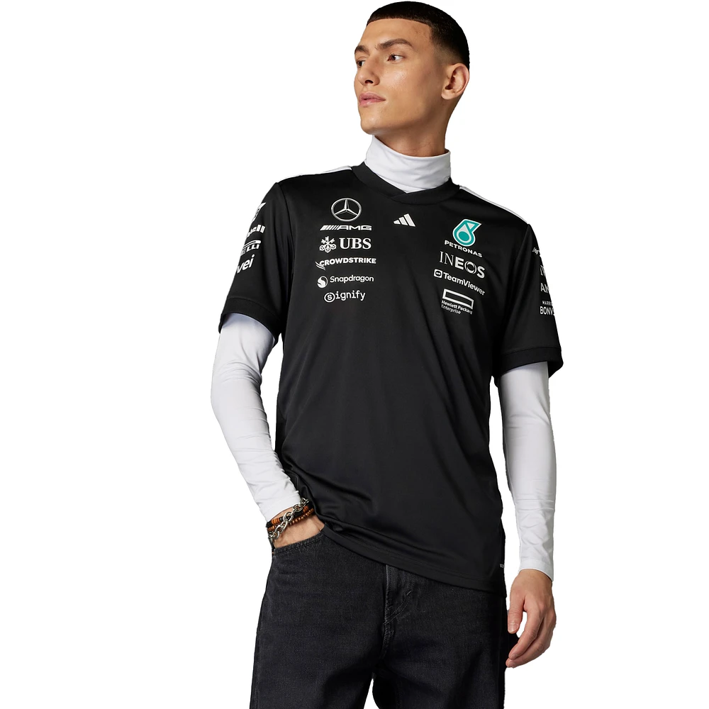 Men's adidas Black Mercedes-AMG Petronas F1 Team Driver Wear Replica Jersey