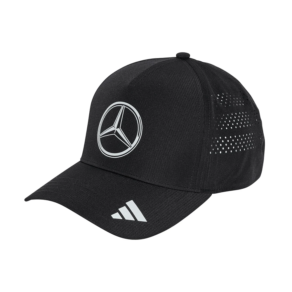 Men's adidas Black Mercedes-AMG Petronas F1 Team Team Wear Climacool Trucker Adjustable Hat