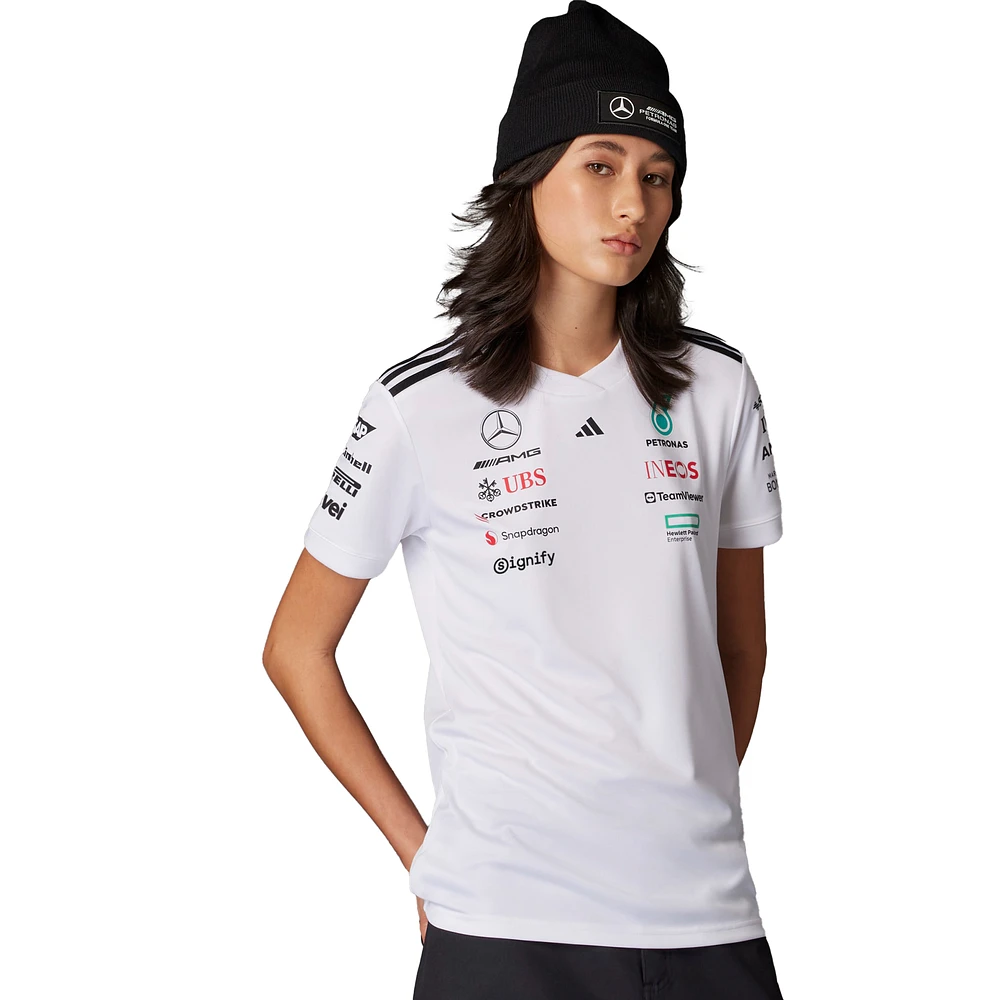 Women's adidas White Mercedes-AMG Petronas F1 Team Driver Wear Replica Jersey