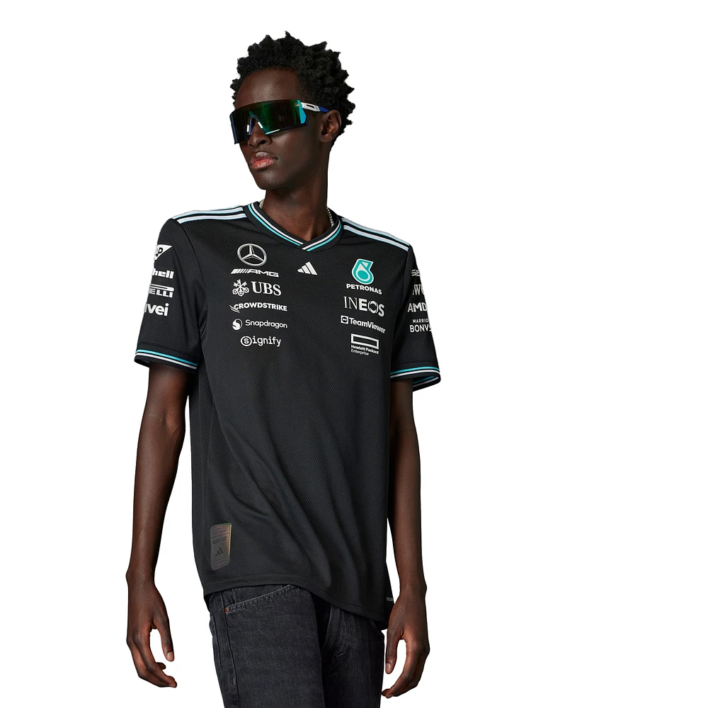 Men's adidas Black Mercedes-AMG Petronas F1 Team Driver Wear Authentic Jersey