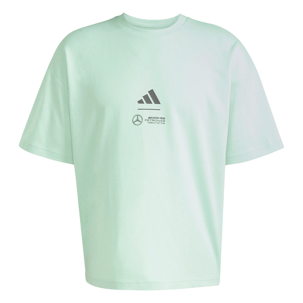 Men's adidas Green Mercedes-AMG Petronas F1 Team Fan Wear Premium Loose T-Shirt