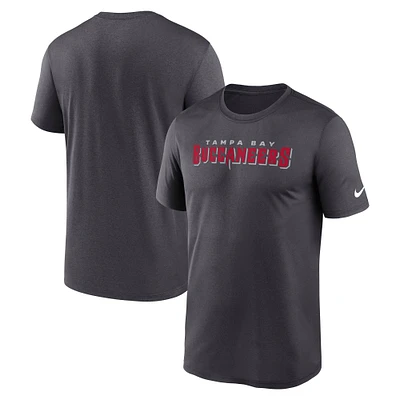 Men's Nike Pewter Tampa Bay Buccaneers Primetime Legend Wordmark Performance T-Shirt